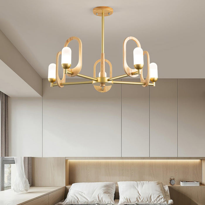 Wood Art Halo Chandelier - DWHOME
