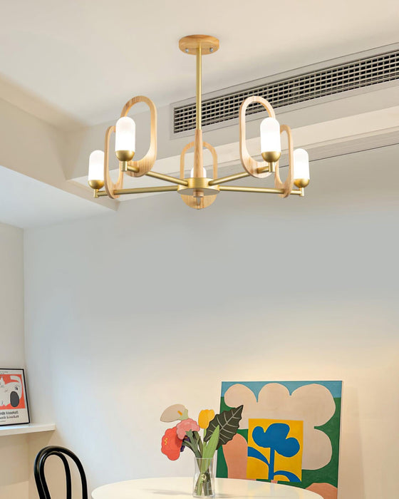 Wood Art Halo Chandelier - DWHOME