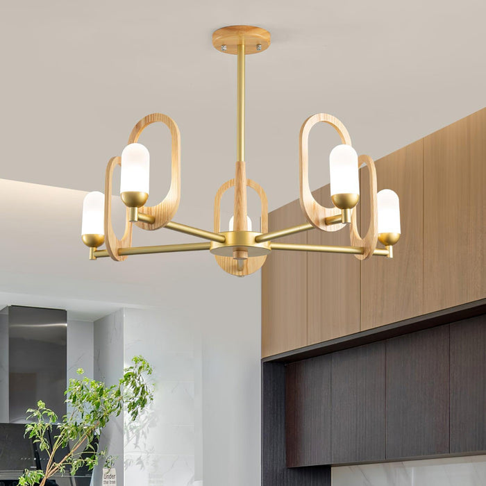 Wood Art Halo Chandelier - DWHOME