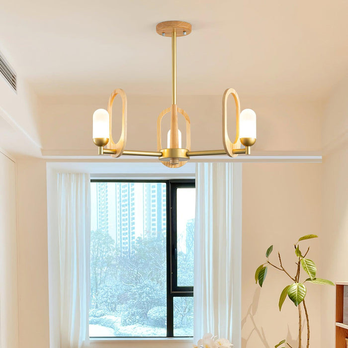 Wood Art Halo Chandelier - DWHOME