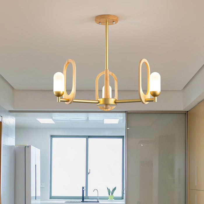 Wood Art Halo Chandelier - DWHOME
