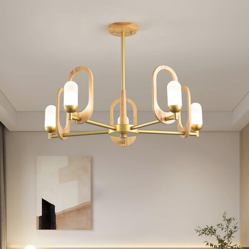 Wood Art Halo Chandelier - DWHOME