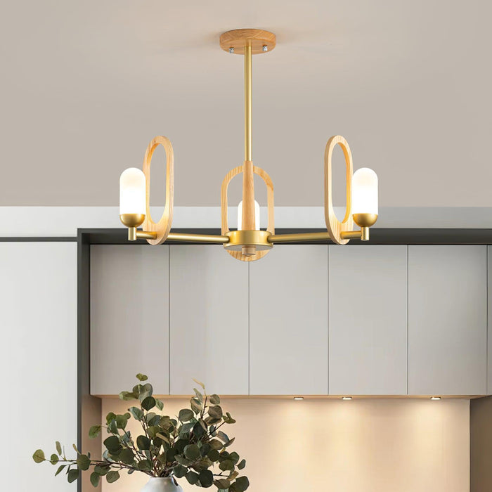 Wood Art Halo Chandelier - DWHOME