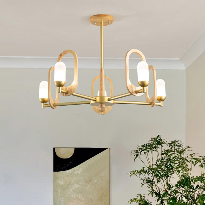 Wood Art Halo Chandelier - DWHOME