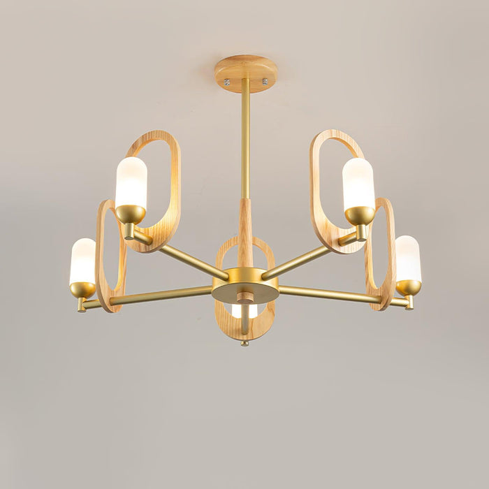 Wood Art Halo Chandelier - DWHOME