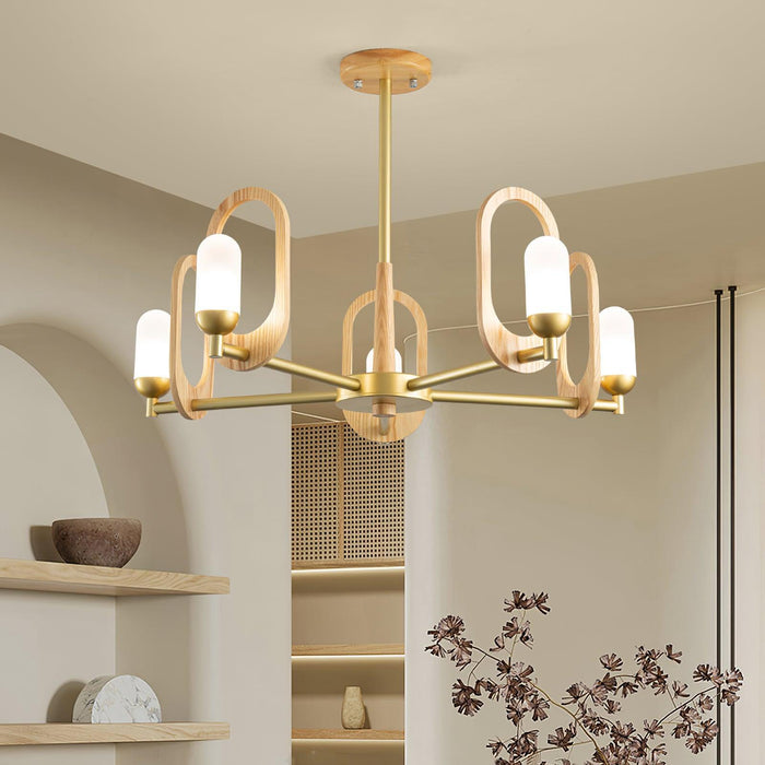 Wood Art Halo Chandelier - DWHOME