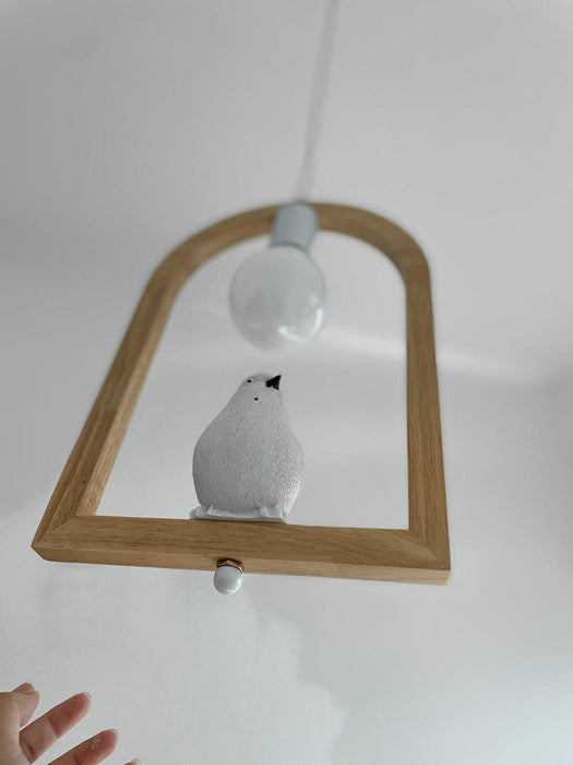 Wood Bird Resin Pendant Light - DWHOME