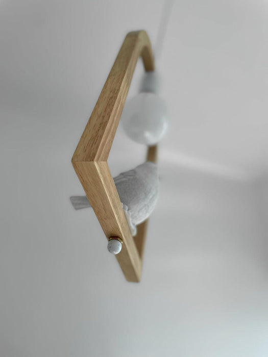 Wood Bird Resin Pendant Light - DWHOME