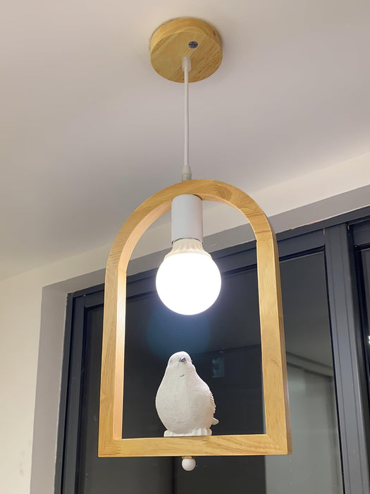 Wood Bird Resin Pendant Light - DWHOME