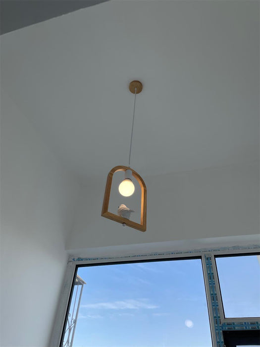 Wood Bird Resin Pendant Light - DWHOME