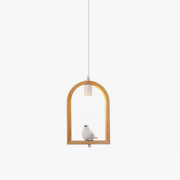 Wood Bird Resin Pendant Light - DWHOME