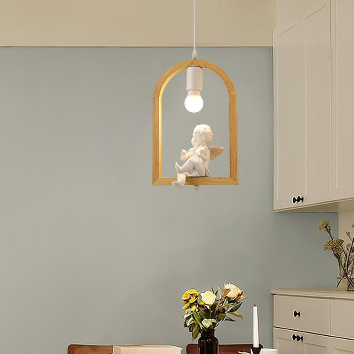 Wood Bird Resin Pendant Light - DWHOME