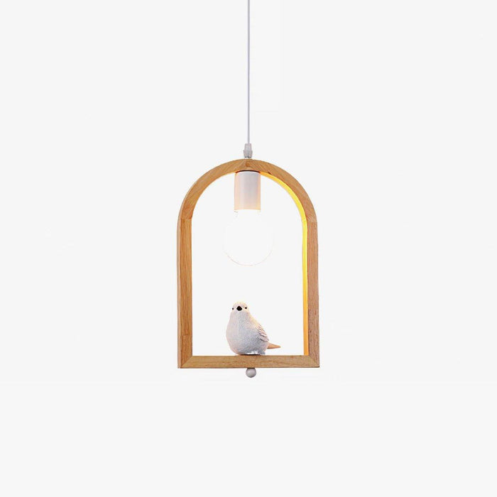 Wood Bird Resin Pendant Light - DWHOME