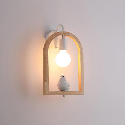 Wood Bird Resin Wall Light-DWHOME