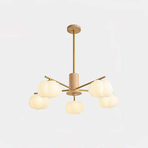 Wooden Cotton Balls Chandelier-DWHOME