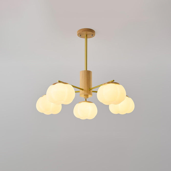 Wooden Cotton Balls Chandelier - DWHOME