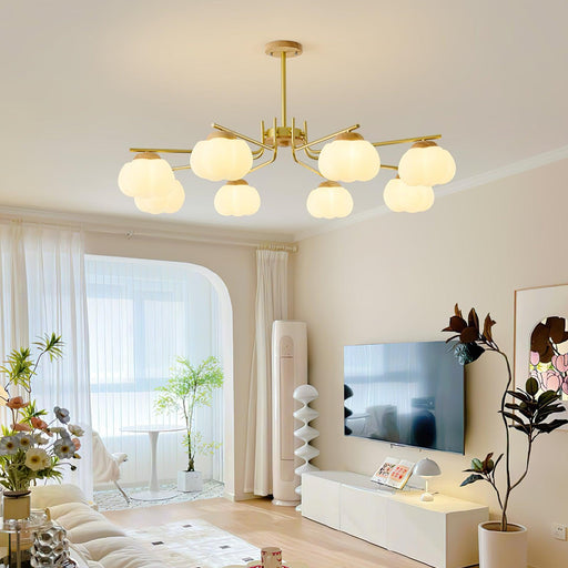 Plastic Cotton Balls Chandelier-DWHOME