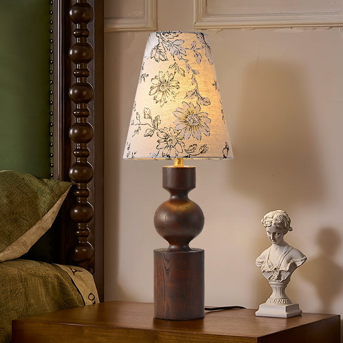 Wooden Flower Pattern Table Lamp - Vakkerlight