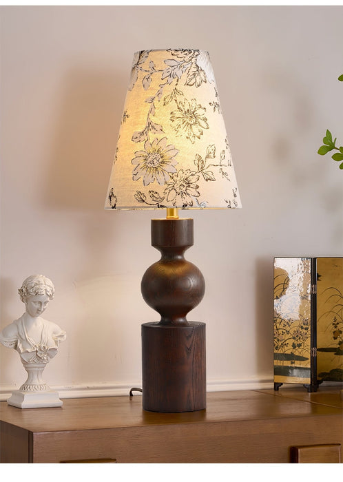 Wooden Flower Pattern Table Lamp - Vakkerlight