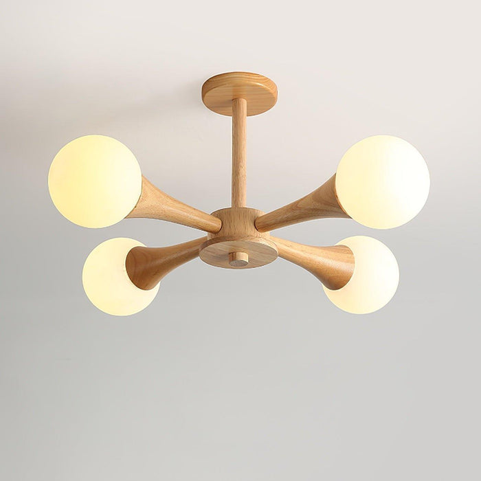 Wooden Nera Chandelier-DWHOME