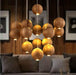 Wooden Orb Sphere Cluster Pendant Light - DWHOME