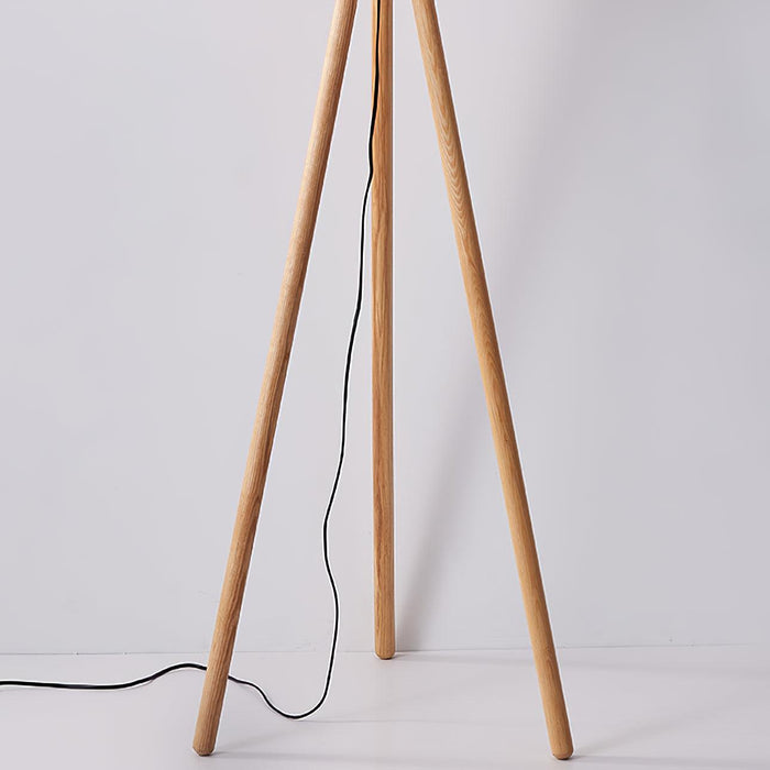 Wooden Pumpkin Floor Lamp-DWHOME