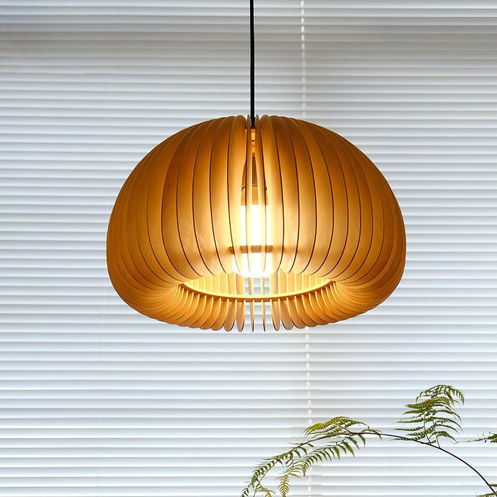 Wooden Pumpkin Pendant Lamp-DWHOME