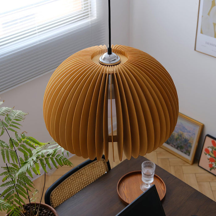 Wooden Pumpkin Pendant Lamp-DWHOME