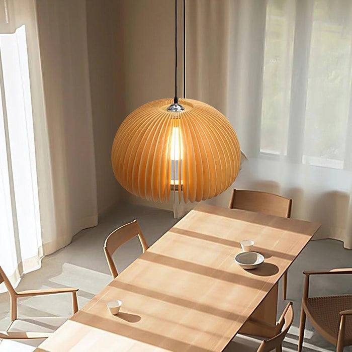 Wooden Pumpkin Pendant Lamp-DWHOME