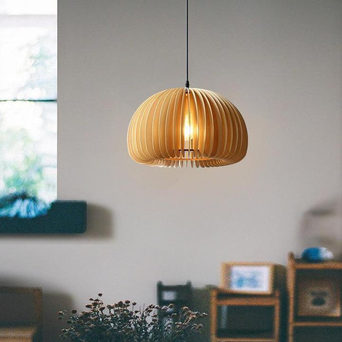 Wooden Pumpkin Pendant Lamp-DWHOME