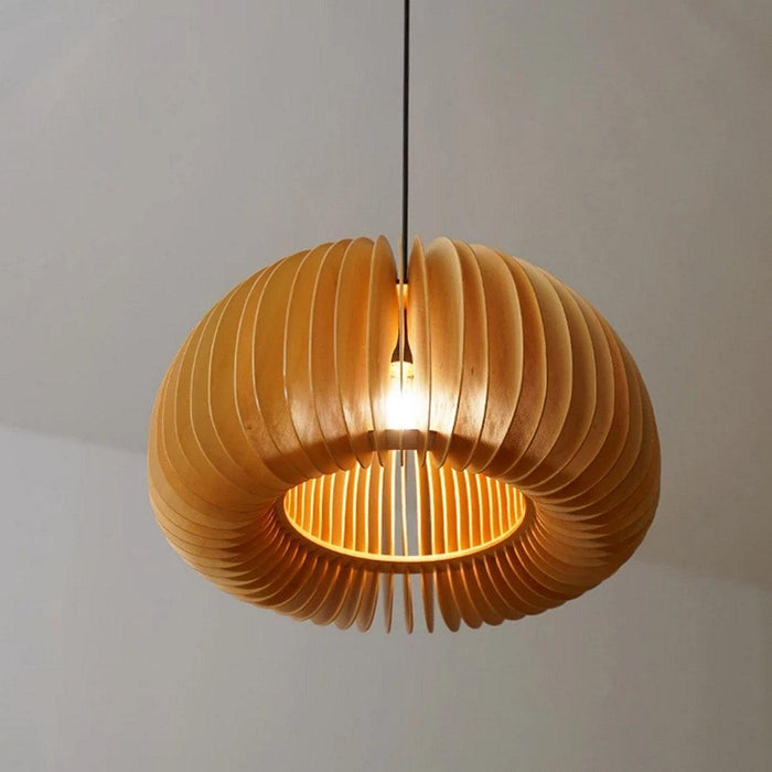 Wooden Pumpkin Pendant Lamp-DWHOME