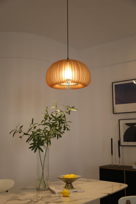 Wooden Pumpkin Pendant Lamp-DWHOME