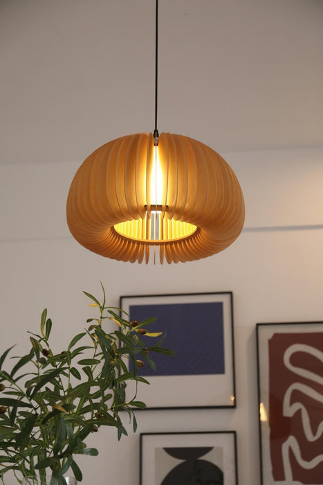 Wooden Pumpkin Pendant Lamp-DWHOME