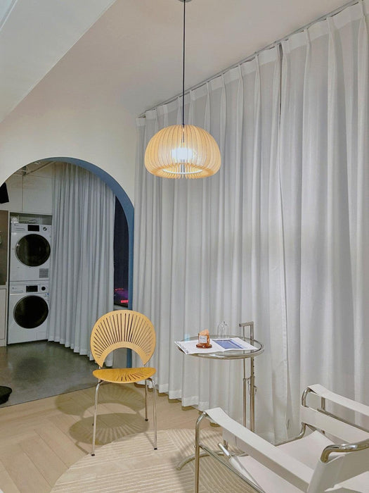 Wooden Pumpkin Pendant Lamp-DWHOME