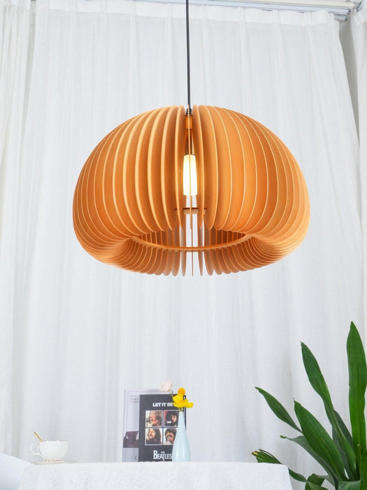 Wooden Pumpkin Pendant Lamp-DWHOME