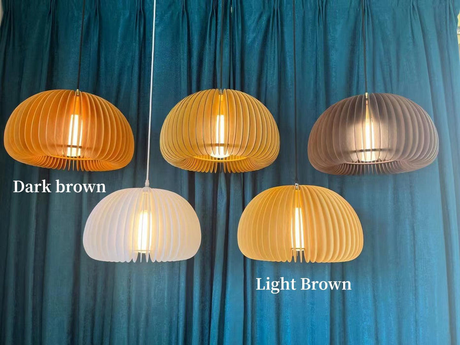 Wooden Pumpkin Pendant Lamp-DWHOME