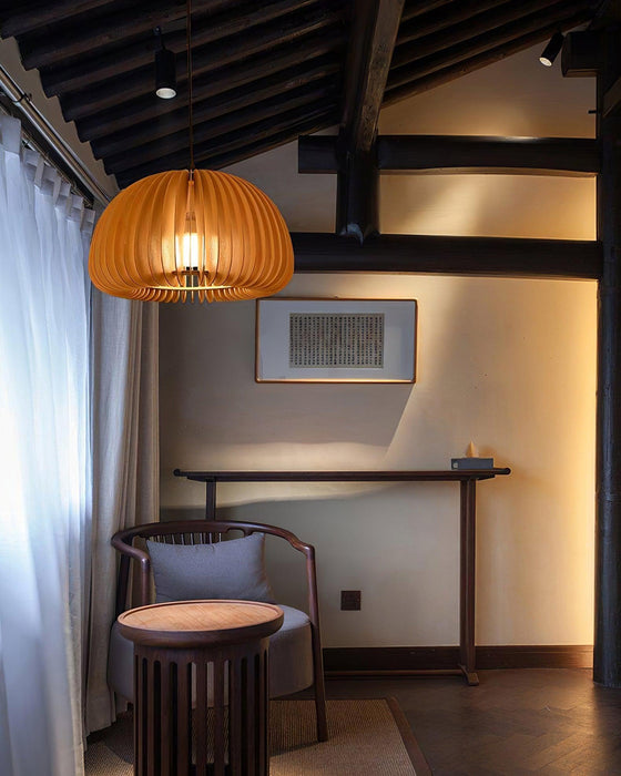 Wooden Pumpkin Swag Lights-DWHOME