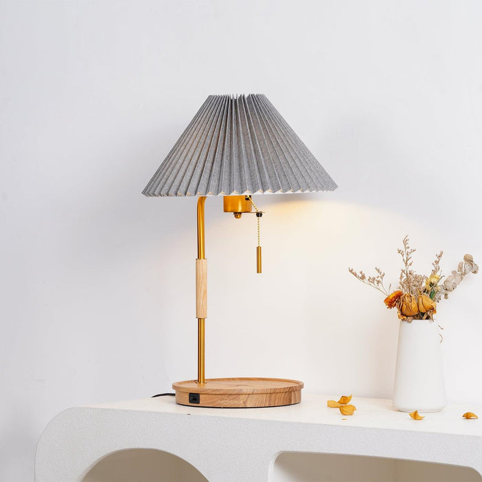 Wooden Retro Table Lamp-DWHOME