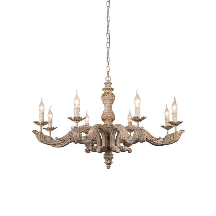 Wooden Roman Column Chandelier-DWHOME
