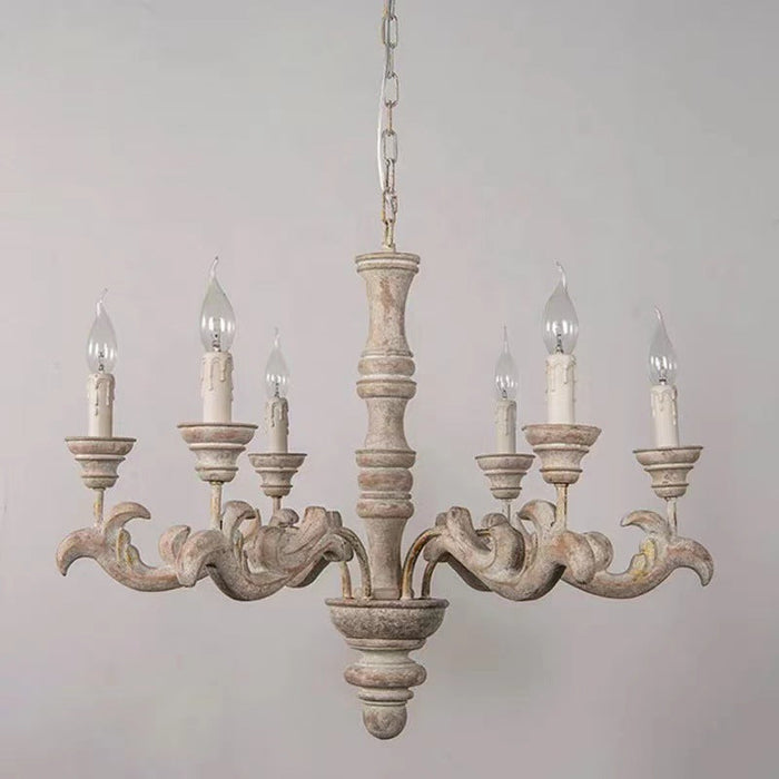 Wooden Roman Column Chandelier-DWHOME