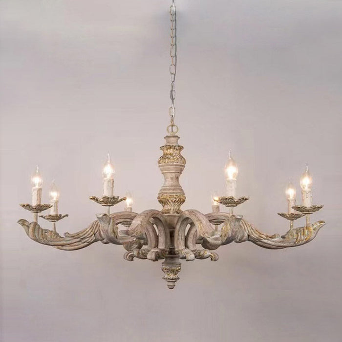 Wooden Roman Column Chandelier-DWHOME