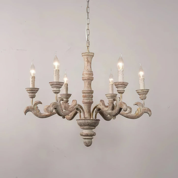 Wooden Roman Column Chandelier-DWHOME