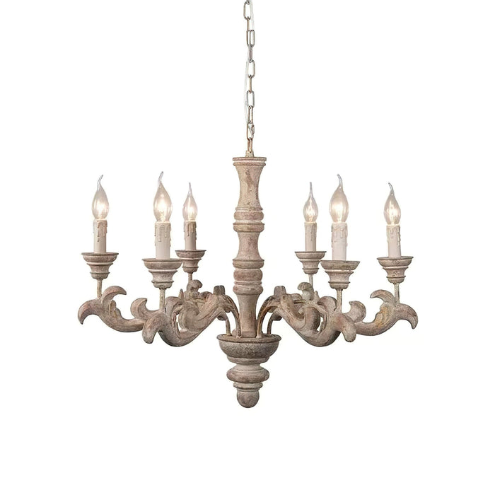 Wooden Roman Column Chandelier-DWHOME