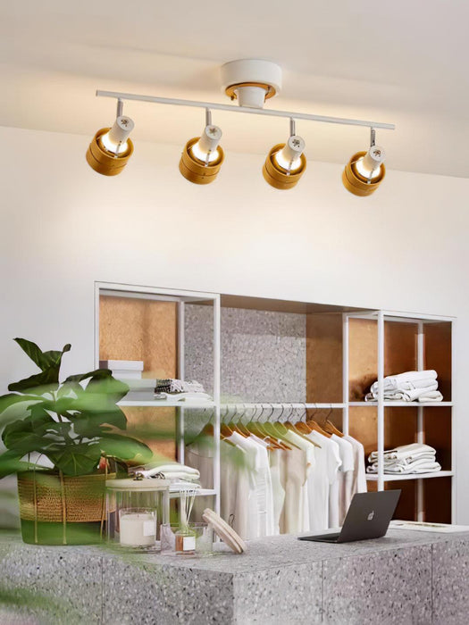 Wooden Adjustable Spot Ceiling Lamp-DWHOME