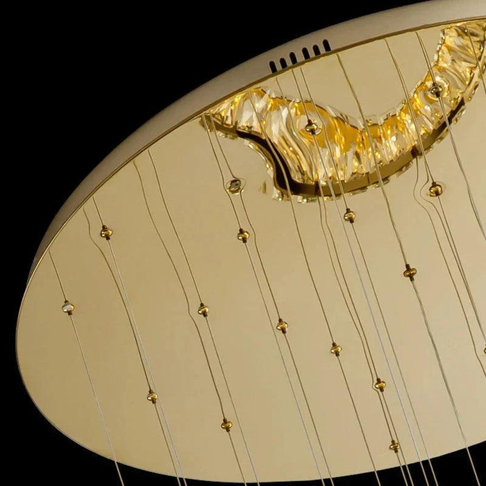 Yasmin Dimmable Crystal Ring Ceiling Light for Staircase - DWHOME