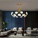 Yelis Modern Copper Glass Flower Chandelier - DWHOME