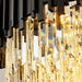 Zen Modern Round Black And Gold Crystal Chandelier - DWHOME