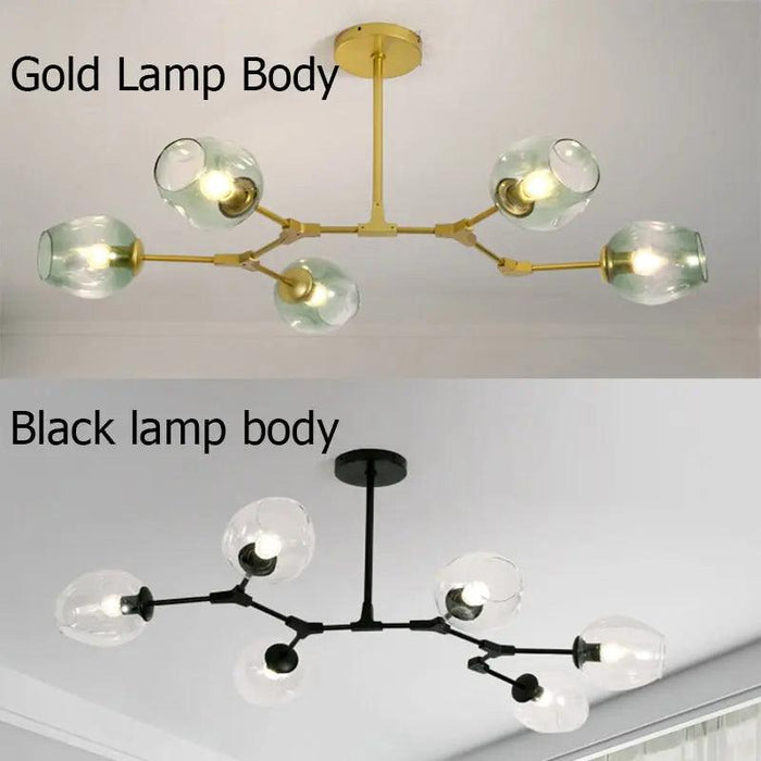 Zentra Black and Gold chandelier - DWHOME