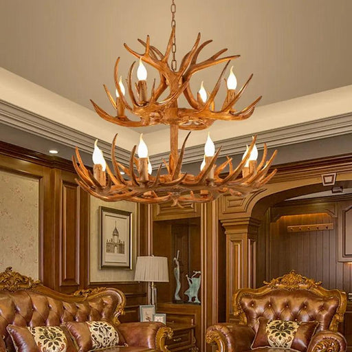 Zoey Resin Moose Antler Chandelier - DWHOME