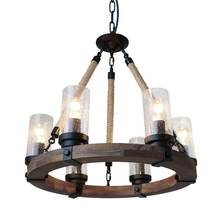 Zora Wagon Wheel Chandelier